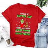 Men and Women Grinch Shirt Christmas Short Sleeve T-shirt