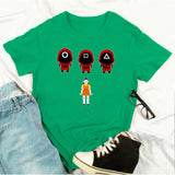 Squid Game Costume Creative Casual Short-Sleeved T-shirt