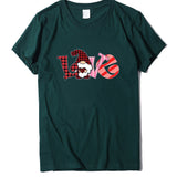 Valentine's Day T Shirt Short-Sleeved T-shirt Men's and Women's Love Printed round Neck Spring and Summer
