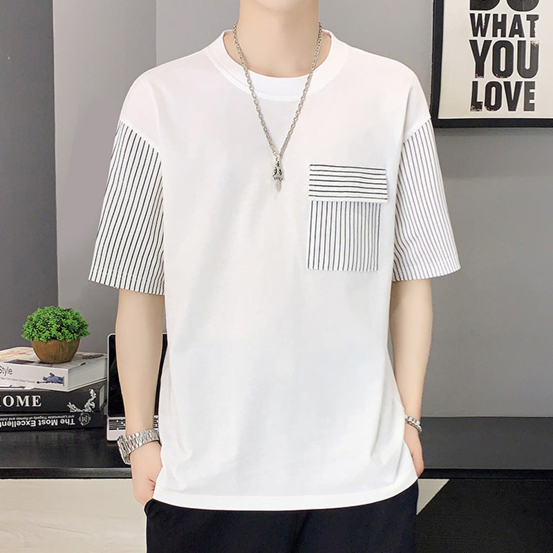 Men T-Shirts Half Sleeve Loose round Neck