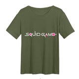Squid Game Costume Wooden Man Printed Shirt Short Sleeve T-shirt