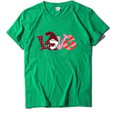 Valentine's Day T Shirt Short-Sleeved T-shirt Men's and Women's Love Printed round Neck Spring and Summer