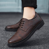 Men's Dress Shoes Classic Leather Oxfords Casual Cushioned Loafer Leather Shoes Men's Suit Casual