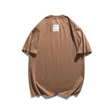 Men T Shitrs Basic Style Labeling Round Neck