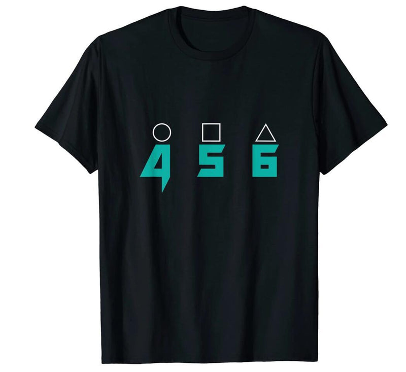 Squid Game Costume 456 Symbol Printed Short Sleeve T-shirt