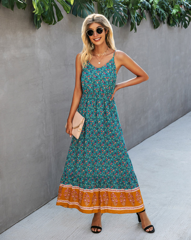 Gypsy Style Dresses Printed Backless Sling