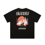 Askyurself T Shirt Loose Men's and Women's VTG Short-Sleeved T-shirt