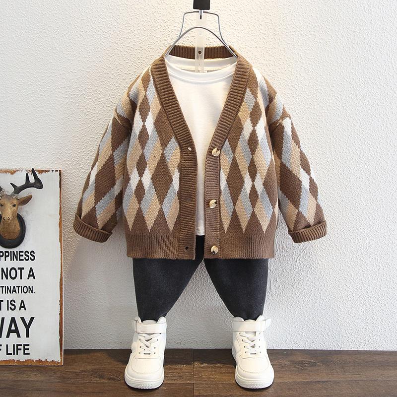 Toddler Boys Sweater Boys' Cardigan Sweater Coat Autumn Vintage