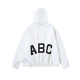 Fog Fear of God Hooded Sun Protection Shirt ABC Flocked Printed Male