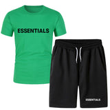Fog Fear Of God T Shirt & Shorts 2 Pieces Set Summer Men'S Short Sleeve T-Shirt Shorts Casual