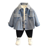 Toddler Boys Jackets Boy's Cowboy Shirt Spring Wear Outer