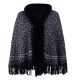 Women Pullover Knit Sweater Autumn and Winter Coat Tassel Thermal Knitting Scarf Shawl Women