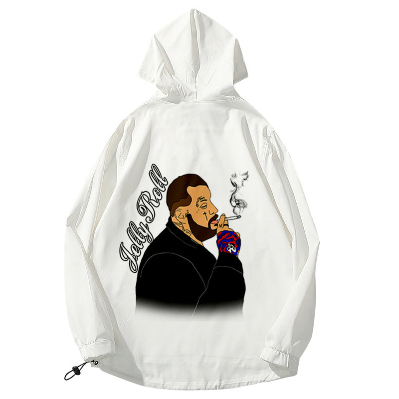 Jelly Roll Hoodie 3d Printing Thin Trench Coat