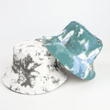 Bucket Hat Fishing Cap Cotton Print Fisherman Hat Leisure Basin Hat Men and Women Black Hat