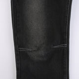 Julia Fox Low Rise Jeans Wings Printing Straight Jeans Hot Girl Low Waist All-Match Slimming Casual Pants