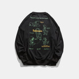 Crew Neck Sweatshirts for Men Men's Clothing Autumn Cartoon Print Sweatshirt Men's and Women's Casual Top
