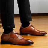 Men's Dress Shoes Classic Leather Oxfords Casual Cushioned Loafer Fall plus Size Men's Leather Shoes Business Casual Shoes
