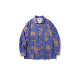 Man Fall Outfits Fashion Brand Vintage Oil Painting Tie-Dyed Long-Sleeved Shirt Men 'S And Women 'S Casual Beach Holiday Shirt