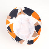 Bucket Hat Fishing Cap Cotton Print Fisherman Hat Geometric Bucket Hat Boy and Girl Sunshade Hat