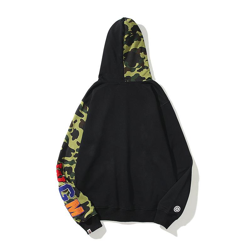 Bathing Ape Hoodie Spring and Autumn Cardigan Zipper Hooded Casual plus Size Loose Sweater Coat