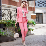 Interview Suit Women's Pink Blazer Women's Casual Suit