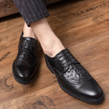 Men's Dress Shoes Classic Leather Oxfords Casual Cushioned Loafer Men's Shoes Casual Business Retro Series Fashionable Comfortable Breathable