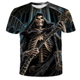 Skull T Shirt 3D Digital Printing Loose Sports