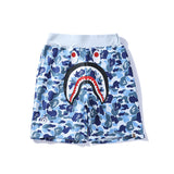 Bathing Ape Shorts Shark Head Camouflage Bottom Pattern Casual Shorts Men's and Women's Fashion Lace Shorts
