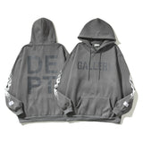 Kanye West Sunday Service Hoodie Flame Printed Hoodie Loose Casual Fleece