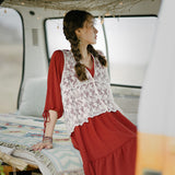 Coachella Music Festival Outfits Cardigan Vintage Artistic Crocheted Vest Thin Women