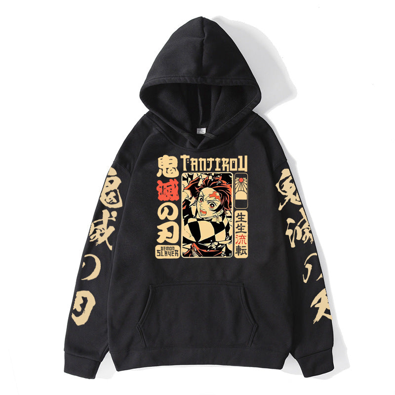 Anime Hoddies Kimetsu No Yaiba Sweater Autumn and Winter Fleece Hoodie