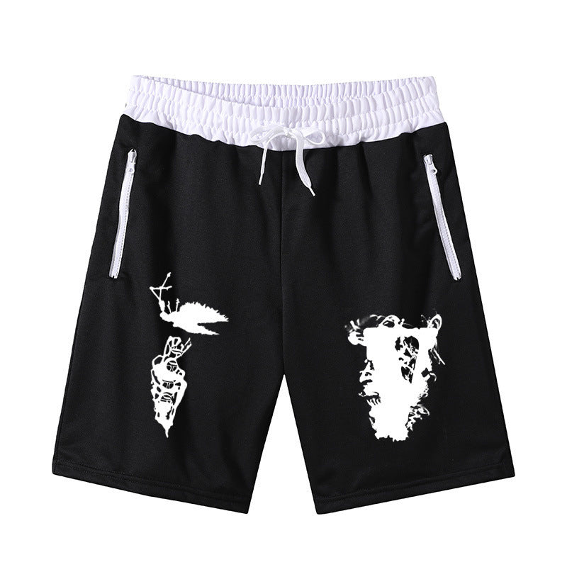 Vlone Shorts Printed Shorts Men'S Summer Loose Sports And Leisure