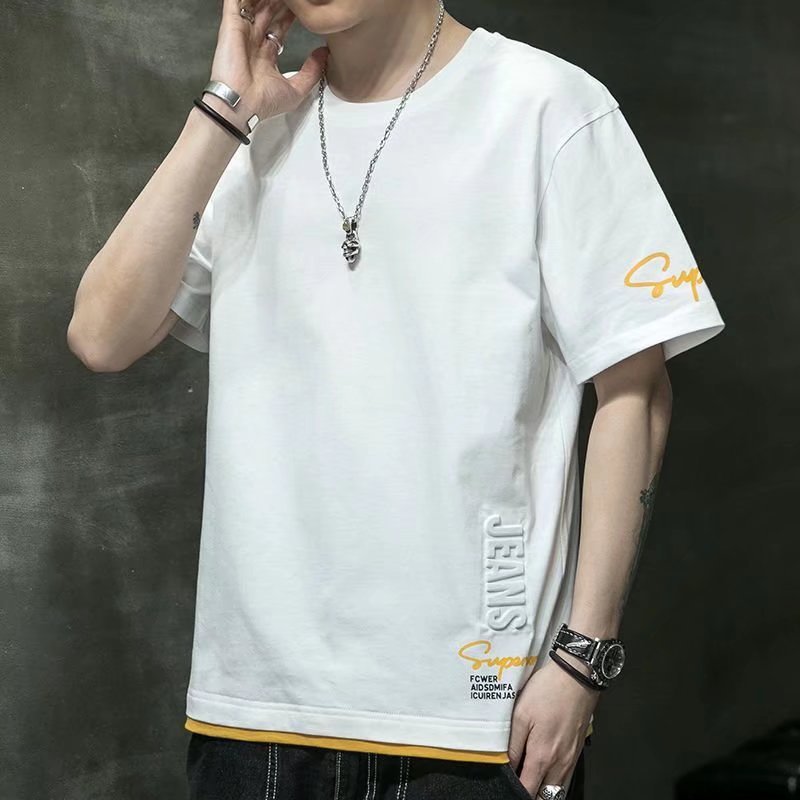 Men T-Shirts Printed Loose All-Match Half Sleeve