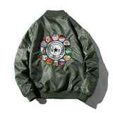 Varsity Jacket Embroidered Air Force Pilot Jacket Men'S Autumn And Winter Baseball Uniform