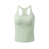 Moisture Wicking Tank Top Short Vest with Chest Pad