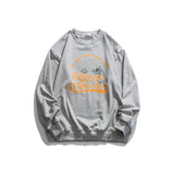 Crew Neck Sweatshirts for Men Men's Autumn Cartoon Letter Print Sweater Pullover Coat