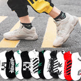 Off White Socks Short Socks Men's and Women's Basketball Sports Ankle Socks Hip Hop Socks