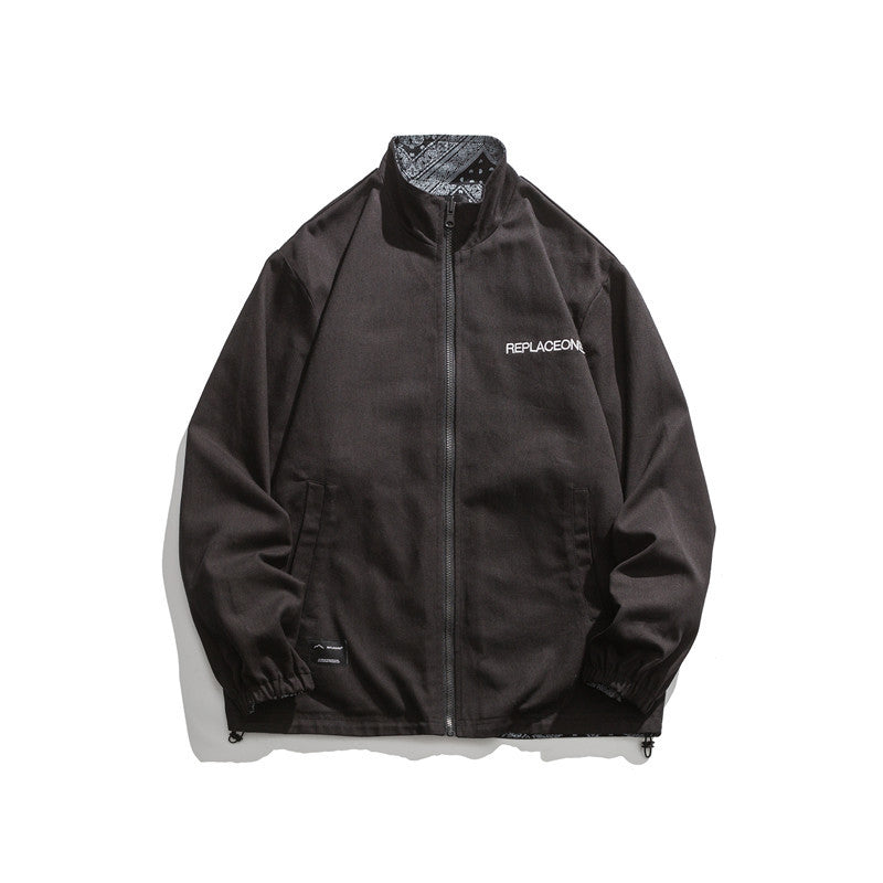 Man Fall Outfis Jacket Boys Hip Hop Retro Loose Casual Jacket