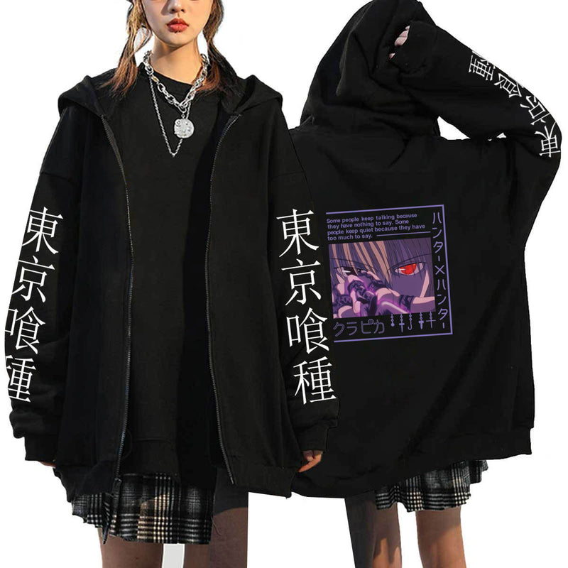 Anime Hoddies Tokyo Ghoul Casual Sports Zipper Sweater