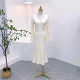 MIDI Mauve Cocktail Dress Autumn and Winter Dress Inner Dress Women