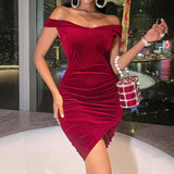 Maxi Burgundy Dress Formal Spring/Summer Red Dress