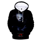 Anime Hoddies Stephen King's It 2 Coat Fall Winter Fashion 3D Digital Printed Hood Sweatshirt Hoodie