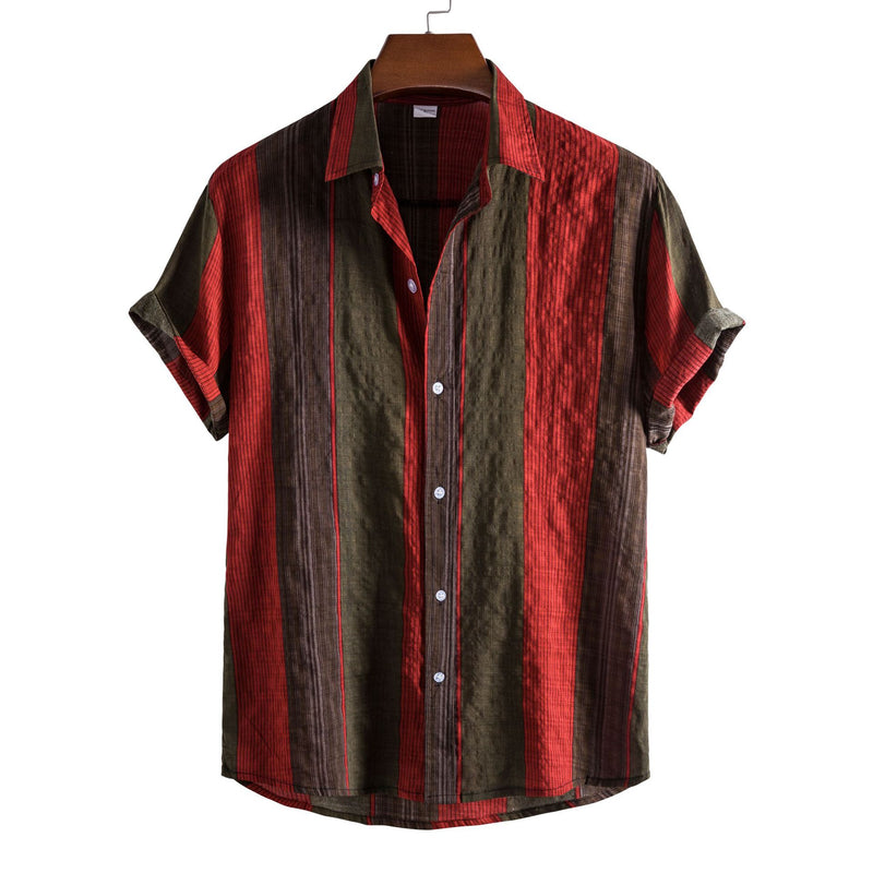 Camp Collar Shirt Lapel Print Shirt