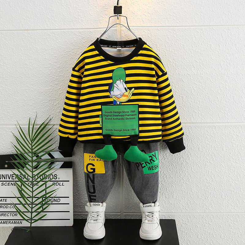 Toddler Boys Sweater Boys Autumn Clothing Two-Piece Fashion Children's Clothing