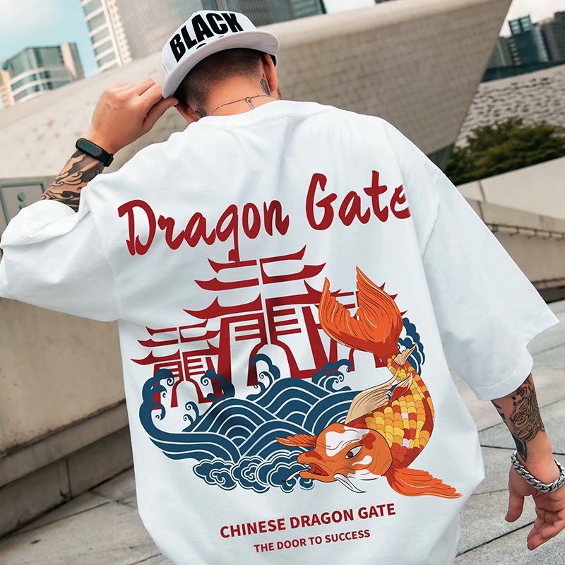 Men T-shirt Half-Sleeved Loose Printing
