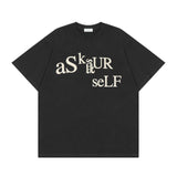 Askyurself T Shirt Printed High Street Casual Short Sleeve T-shirt