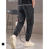 Sweat Wicking Pants Overalls Exercise Ankle-Tied Woven
