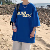Men T-Shirts Loose Printed Half Sleeve
