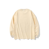 Man Fall Outfits Autumn and Winter Cartoon Three-Dimensional Printed Long Sleeve round Neck T-shirt