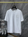 CHH Chrome Hearts T Shirts Machine Embroidery Hollow Cross Short Sleeve